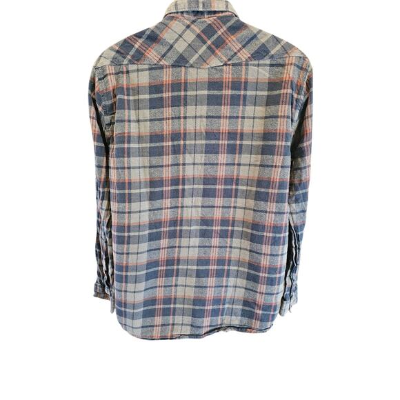 NWT Billabong sz L ( slim fit) plaid flannel lumberjack light y2k 90s blue NEW - Picture 3 of 7